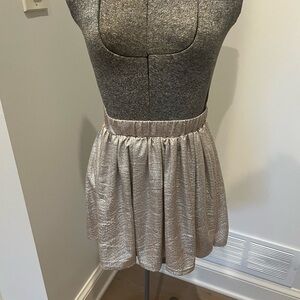 Aeropostale gold mini skirt size Small